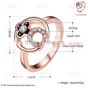 Custom Gold Plated Wedding Finger Fing / Wholesale Fashion Jewelry Quality Choice thumbnail-4