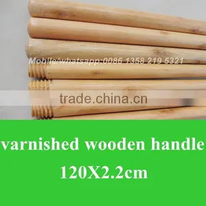 China Guangxi Factory 120 X 2.2cm Varnished Wooden Broom Handle thumbnail-3