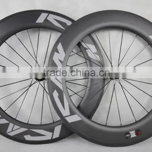 Carbon 86mm Clincher 27mm Wide Road Bike Wheels Powerway Hub R13 thumbnail-3
