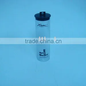 Clear Plastic Cylinder Tube With Sealed Bottom and Hanger Caps thumbnail-1