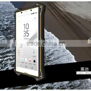 Love Mei MK2 Series Metal Aluminum Phone Cases Cover Flip Leather Shockproof Case For Sony Xperia Z5 TB-0152 thumbnail-4
