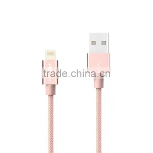 ROCK Original RCBO432 Metal Nylon Braided 8pin Cable for All Apple Device 2.1A Max 1M Metal Charge&sync Round Cable thumbnail-4