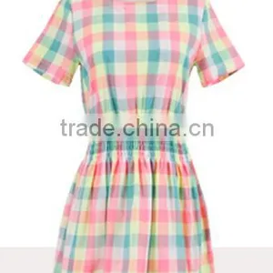 Beautiful Checkered Dresses for Girls thumbnail-1