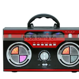 New Arrival Electrical Equipment Super Bass AM FM SW Portable Wood Speaker Box thumbnail-1