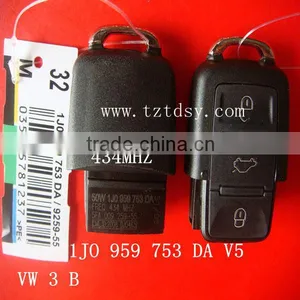 Tongda Key High Quality 3 Button Remote Key 433mhz ( 1JO 959 753 DA V5) for VW thumbnail-1