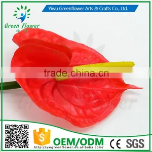 Greenflower 2016 PVC Anthurium Artificial Flowers for Home Party Wedding Decorations thumbnail-3