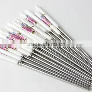 Ceramic Chopsticks Stainless / High Quality Korea Stainless Chopstick/ OEM Chopsticks thumbnail-1