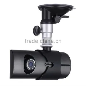 Smiley Face Mini Car DVR Recorder Dual Cameras + 140 Degree Super Wide Angle +1080P Car Audio+IR+GPS X3000 thumbnail-1