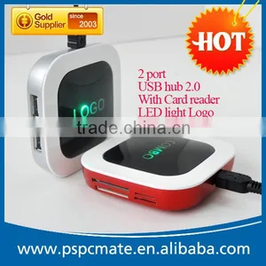 2 Ports USB Hub 2.0 HUB Micro USB Adapter Multi sd Card Reader thumbnail-5