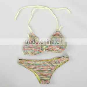 Trade Assurance OEM Service 2016 HOT Colorful Design Women / Girl Sexy Bikini Swimwear thumbnail-3