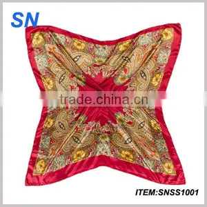 Wholesale 2015 Newest Fashionable Square Silk Scarf Quality Choice thumbnail-1