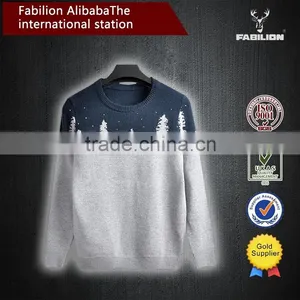 Men's Round Collar Pure Colour Sweater for European Style Sweaters thumbnail-1