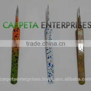 Lash and Brows Volume Tweezers/ Volume Eyelash Extension Tweezers/ Sharp Pointed Tweezrs/ Powder Coated Eyelash Color Tweezers thumbnail-3