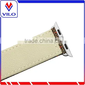 Canvas Fabric Genuine Leather Watch Band Wrist Strap For Apple Watch, For Apple Watch Band 38mm 42mm thumbnail-6