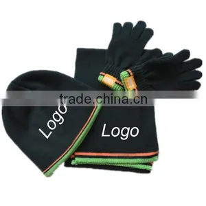 Popular Children Knitted Sets/Jacquard Knit Scarf Hat Gloves Sets/Fashion Design Sets thumbnail-1