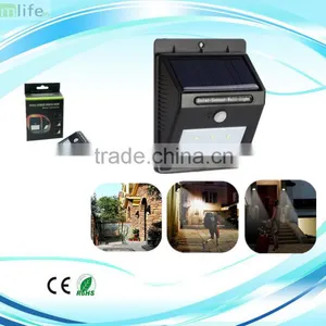 6pcs LED Solar Motion Sensor Waterproof Triangle Garden Wall Light thumbnail-1