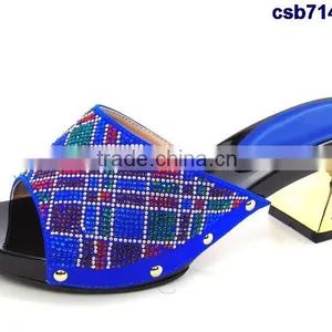 CSB7149 Black - Blue New Coming Design Italian Style Hot Selling Beautiful High Quality Shoes for Matching Clothes thumbnail-2