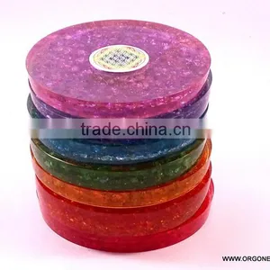 Orgonite Coaster Chakra Flower Of Life Set thumbnail-5