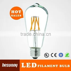 Bulb Lights Item Type and COB Filament Type CE ERP RoHS COB Filament LED Bulb ST64 8W LED Filament Light Bulb thumbnail-1