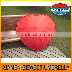 Gift Advertising Heart Shape Bridal Small Umbrellas With Lace thumbnail-1