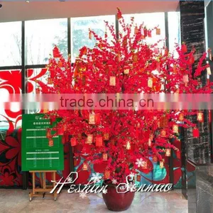China Supplier Wholesale Artificial Red Silk Cherry Blossom Tree Wedding Tree for Wedding Decor thumbnail-2