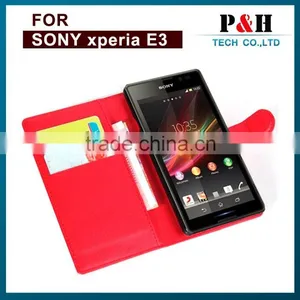 Hot Selling Mobile Phone Case Design Flip Leather Cover for Sony Xperia E3 thumbnail-4
