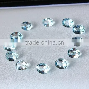 Top Grade Quality Blue Topaz Oval Faceted Loose Gemstones thumbnail-1