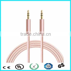 Braided Aux Cable Male to Female 3.5mm Audio Cable Oem thumbnail-1