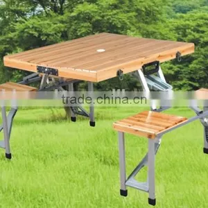 Outdoor Gardon Foldable Picnic Table Beach Table Camping Table With Chair thumbnail-1