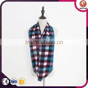 Wholesale Stripe Infinity Scarf Fleece Snood Custom Scarf Soft Polar Plush Soft Infinity Scarf thumbnail-3