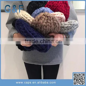 Super Grade Winter Thick Knitted Twist Cap thumbnail-4