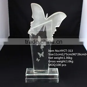 Hot Selling Crystal Butterfly Trophy for Sale thumbnail-3