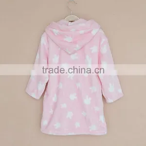 Printing Plush Fleece Bathrobe Pajama Fleece Gowns for Kids thumbnail-4