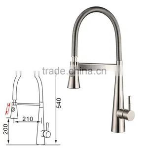 SUZAN(6601) High Quality Lead Free SUS304 Stainless Steel Pulled Out Kitchen Faucet thumbnail-1
