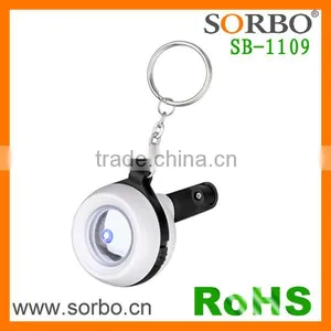 Cheap Hand Crank Plastic Flashlight Keychain thumbnail-2