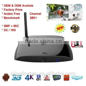 Cloudnetgo Real 4K H.265 Decoder Android tv Box CS4K RK3288 Quad Core 2g 8g Camera 2MP Kodi HD TV Box thumbnail-1