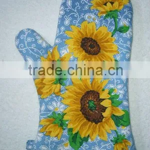 Lengthened Microwave Oven Gloves Mitts Cotton Baked Cotton Oven Mitt thumbnail-6
