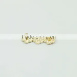 Flowers Rectangle Shape Custom Metal Needle Pin in Gold Color thumbnail-4