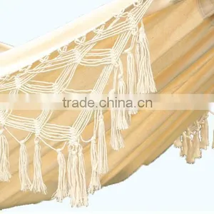 Wholesale High-grade Custom Linen Cotton Outdoor Camping Rocking Hammock With Macrame thumbnail-6