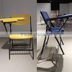 Student Folding Training Chair/ School Plastic Chair With Writing Tablet thumbnail-1