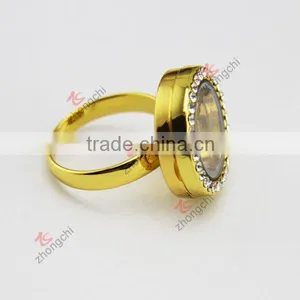 20MM Gold Jewelry Set Locket Ring thumbnail-1
