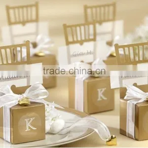 Miniature Gold Chair Treat Box Wedding Shower Favors thumbnail-1
