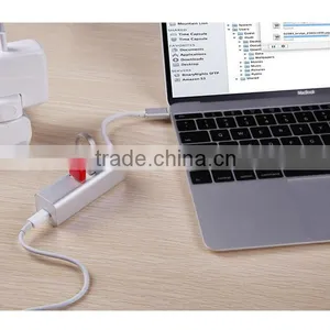 Aluminum USB-C Type C USB 3.1 High Speed 4 Port HUB Adapter For MacBook Nokia N1 thumbnail-5