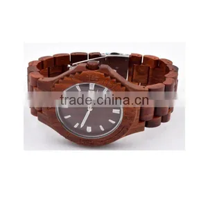 2016 Hot Selling Fashion Round Quartz Wood Watch thumbnail-6
