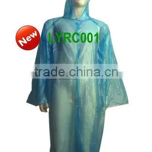 Disposable Polyethylene Rain Coat thumbnail-1