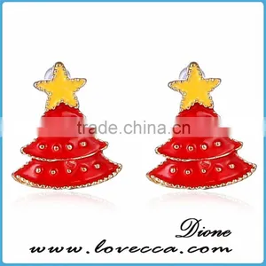Popular Cute Christmas Tree Stud Alloy Earrings thumbnail-1