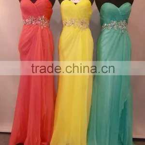 Sexy Formal Chiffon off Shoulder Bead Evening Dresses China thumbnail-4