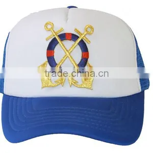 Trucker Mesh Snapback Hat Patch Embroidery Royal Embroidery Patch Trucker Cap thumbnail-2