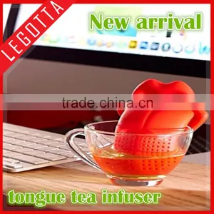 FDA LFGB Approved Silicone Promotional Novelty Funny Tongue Tea Infuser thumbnail-1