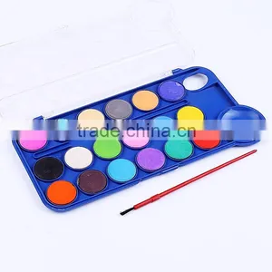 Professional 18 Colors Child Watercolor Paint Cakes Set Bulk,tempera Kids Paint Powder Paint Watercolor With One Brush thumbnail-4